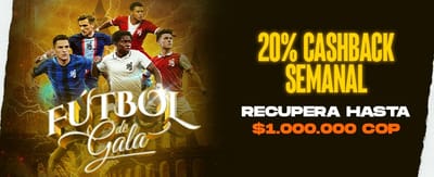 Fútbol de Gala: Cashback Semanal promotion banner